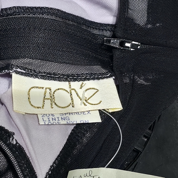 Cache Black Maxi Dress with Purple Floral Accents - Picture 10 of 16